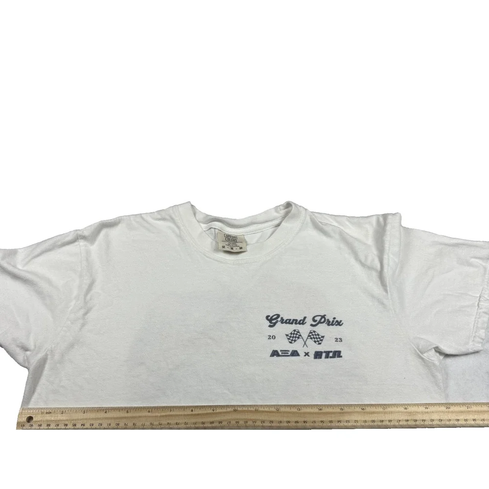 PURDUE GRAND PRIX 2023 AXID X ATO SORORITY FRATERNITY T-SHIRT WHITE SIZE MEDIUM